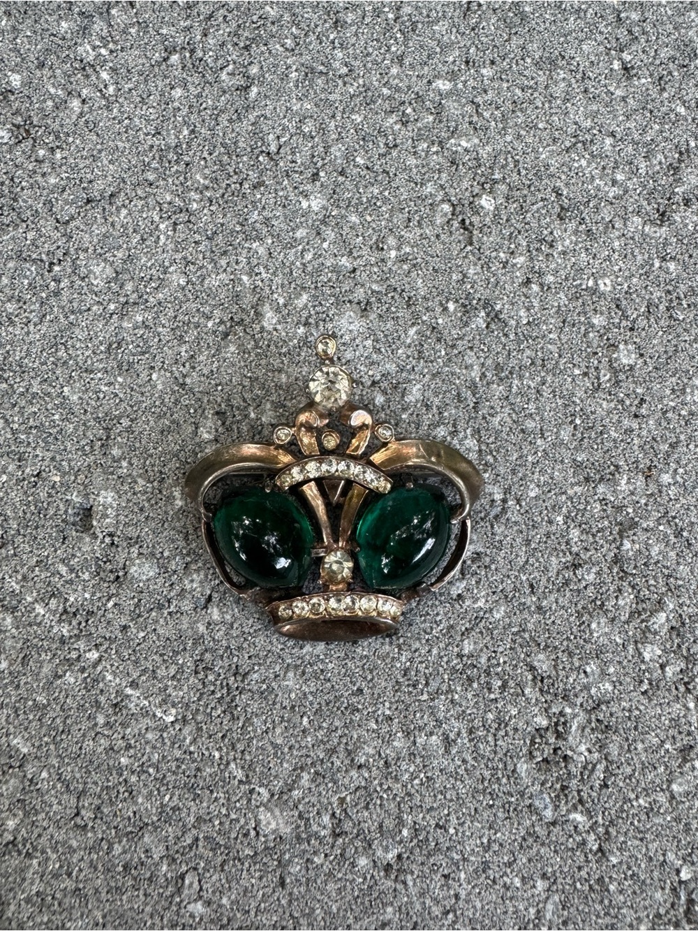 Sterling Crown Brooch